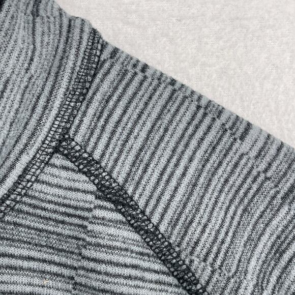 THE NORTH FACE Sweatshirt Womens M Fleece Striped 1/4 Zip Base Layer Gray - Picture 6 of 12